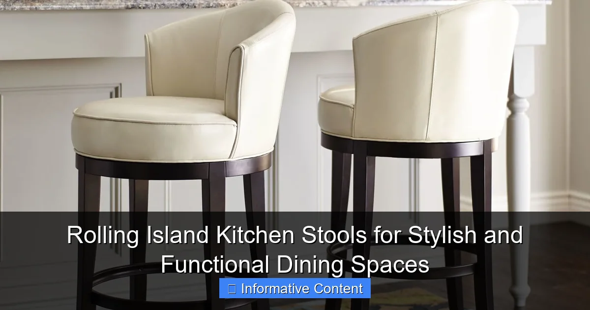 Rolling Island Kitchen Stools for Stylish and Functional Dining Spaces