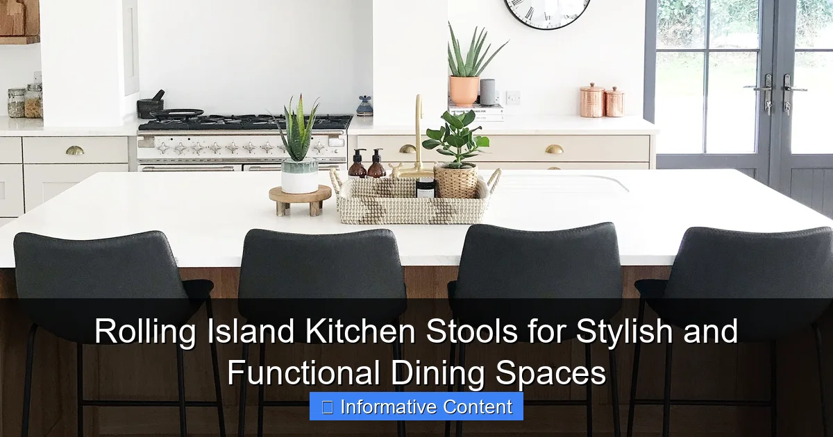 Rolling Island Kitchen Stools for Stylish and Functional Dining Spaces