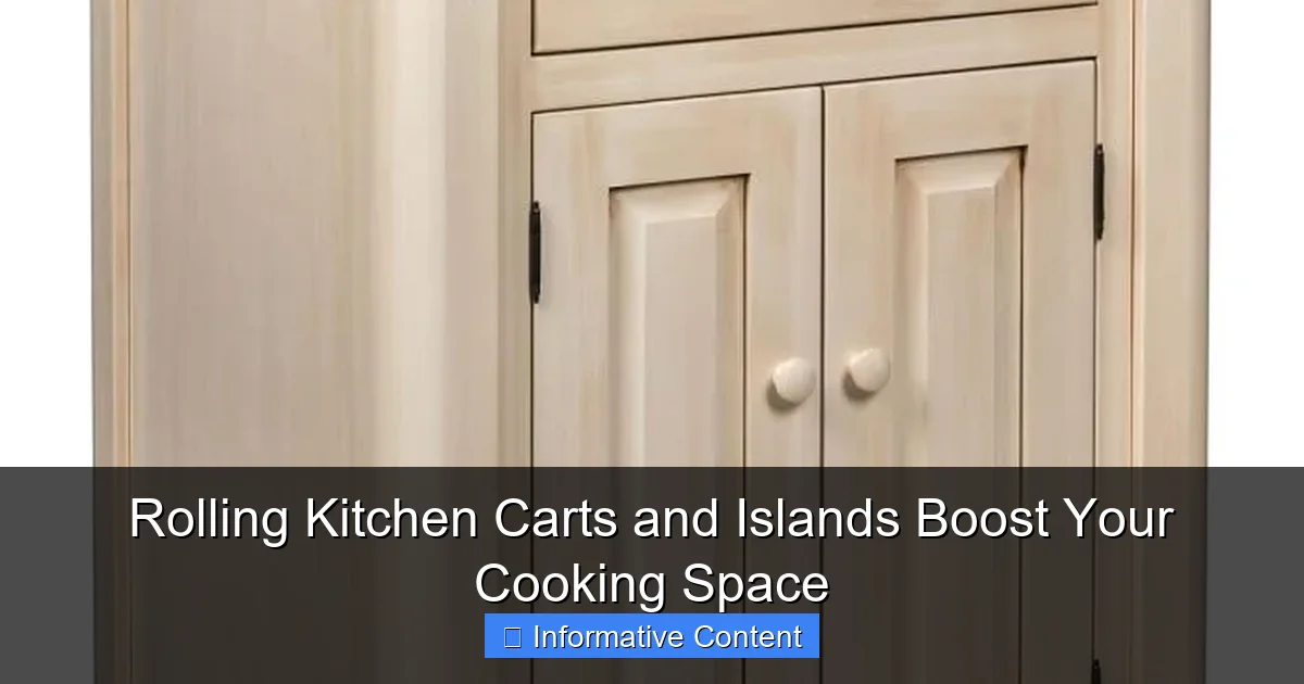 Rolling Kitchen Carts and Islands Boost Your Cooking Space