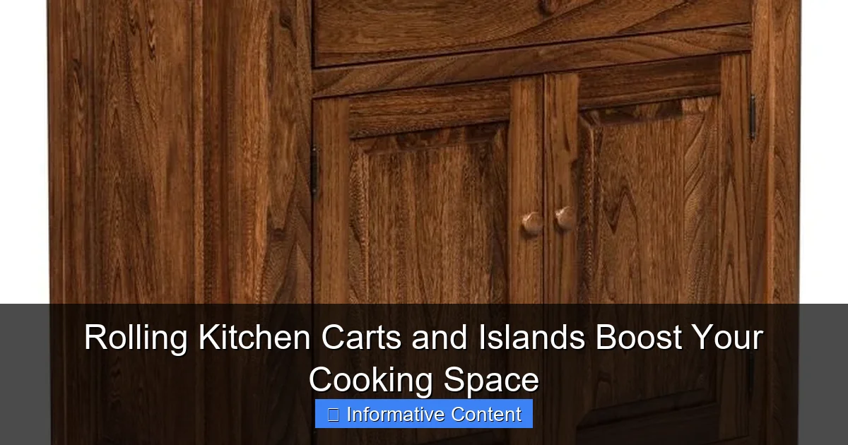 Rolling Kitchen Carts and Islands Boost Your Cooking Space
