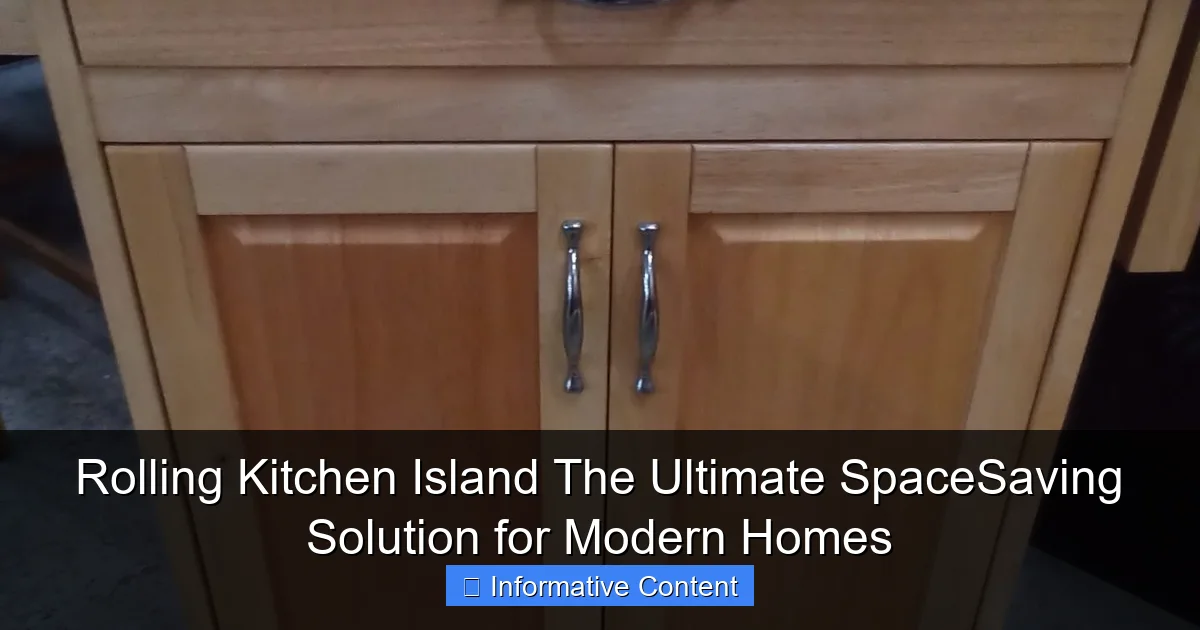 Rolling Kitchen Island The Ultimate SpaceSaving Solution for Modern Homes