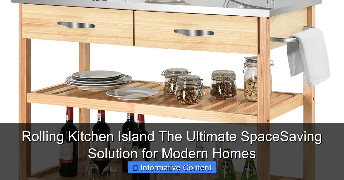 Rolling Kitchen Island The Ultimate SpaceSaving Solution for Modern Homes