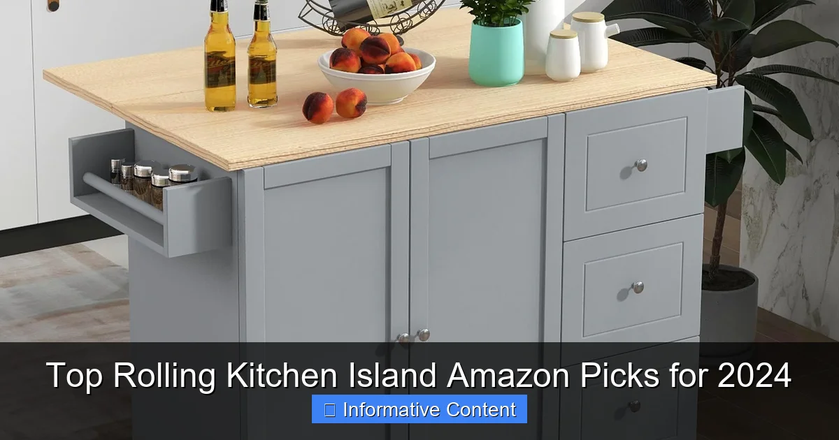 Top Rolling Kitchen Island Amazon Picks for 2024