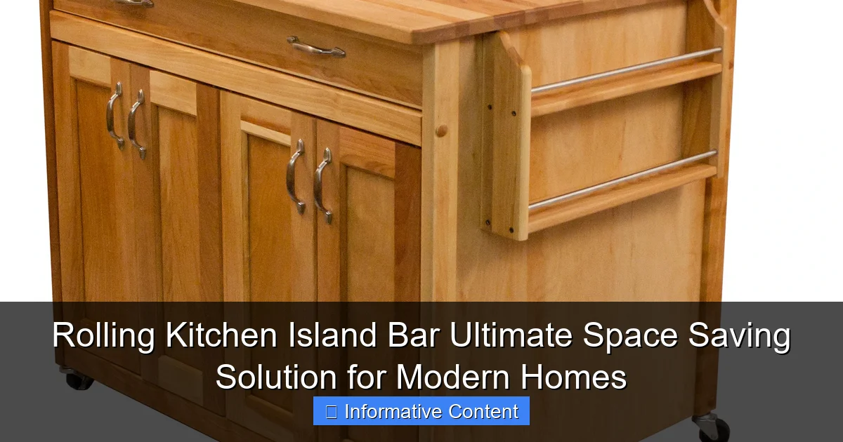 Rolling Kitchen Island Bar Ultimate Space Saving Solution for Modern Homes