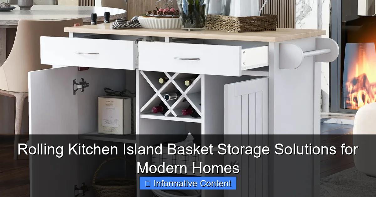 Rolling Kitchen Island Basket Storage Solutions for Modern Homes