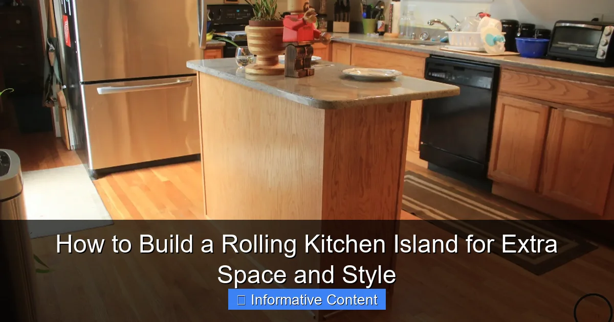 How to Build a Rolling Kitchen Island for Extra Space and Style