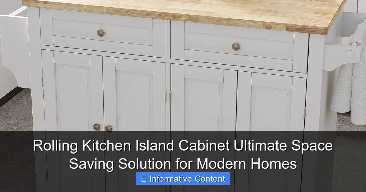 Rolling Kitchen Island Cabinet Ultimate Space Saving Solution for Modern Homes