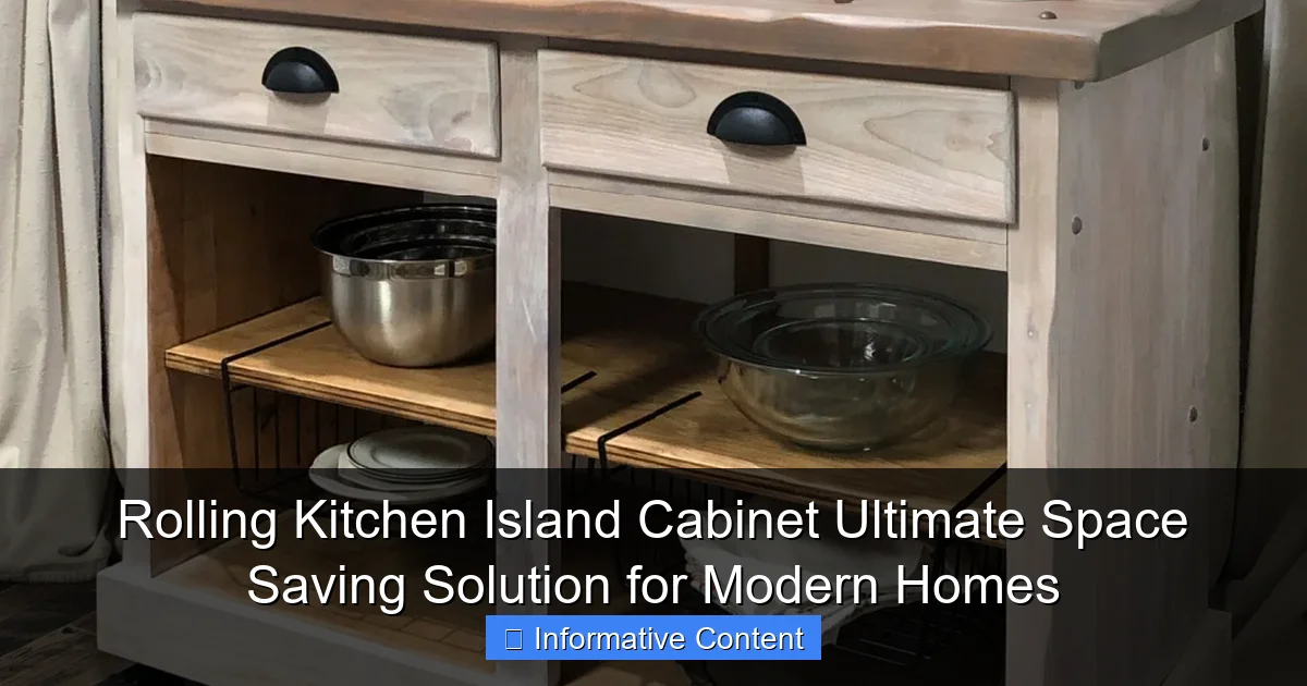 Rolling Kitchen Island Cabinet Ultimate Space Saving Solution for Modern Homes