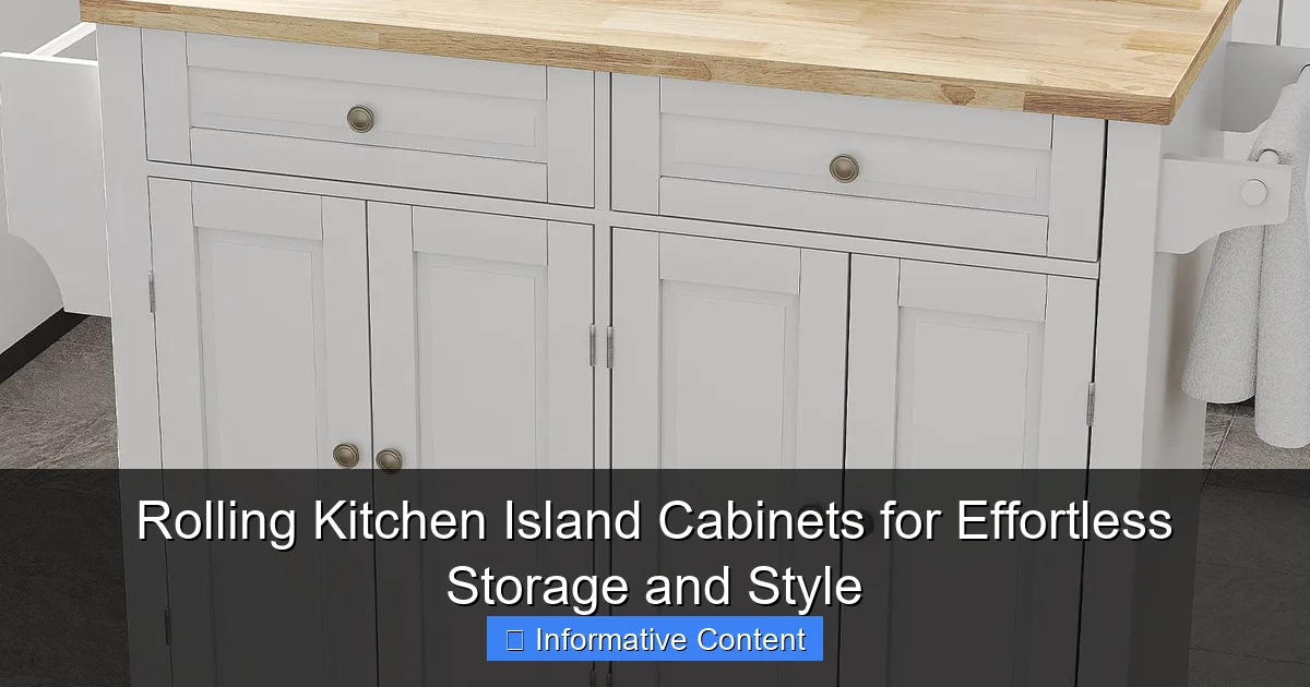Rolling Kitchen Island Cabinets for Effortless Storage and Style