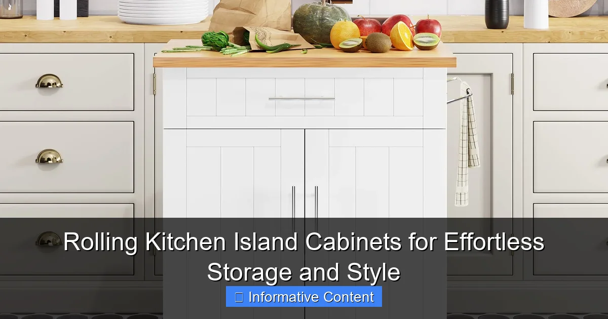 Rolling Kitchen Island Cabinets for Effortless Storage and Style