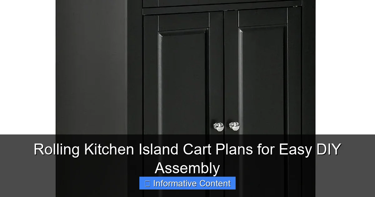 Rolling Kitchen Island Cart Plans for Easy DIY Assembly