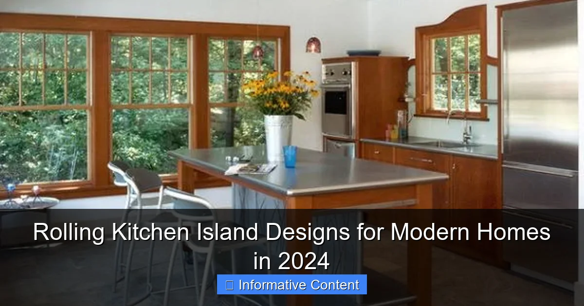 Rolling Kitchen Island Designs for Modern Homes in 2024
