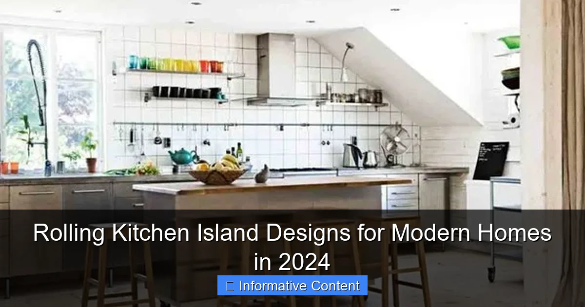 Rolling Kitchen Island Designs for Modern Homes in 2024