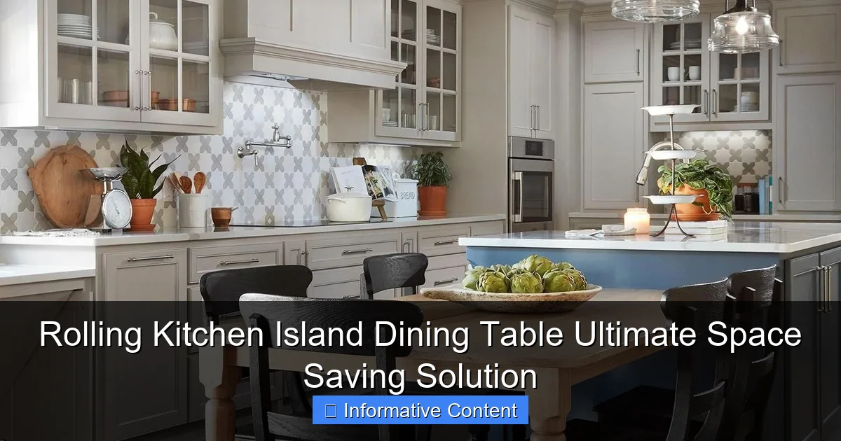 Rolling Kitchen Island Dining Table Ultimate Space Saving Solution