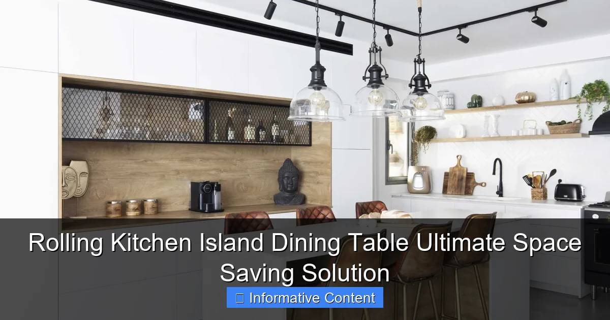 Rolling Kitchen Island Dining Table Ultimate Space Saving Solution