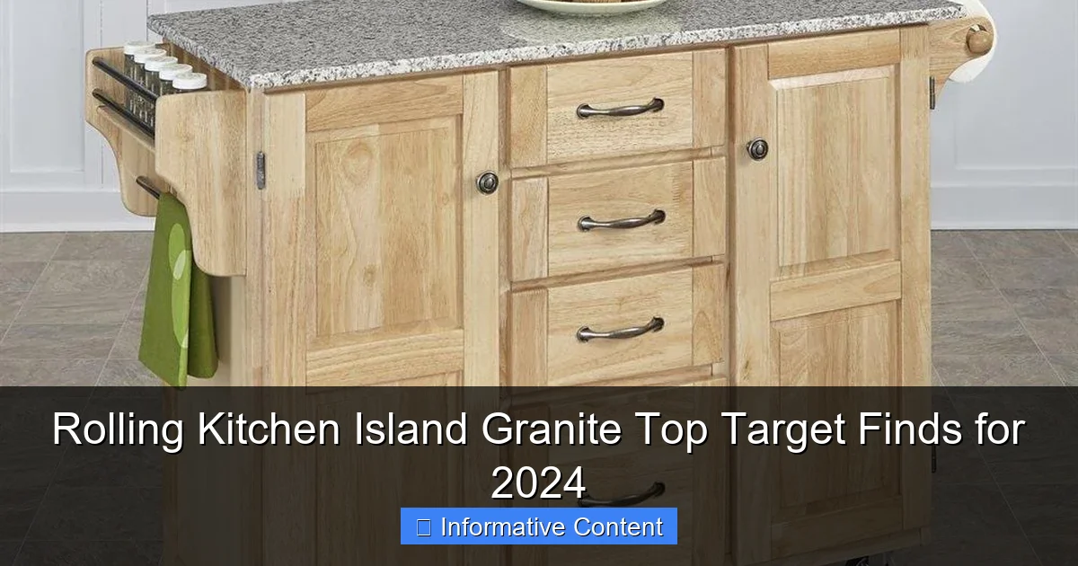 Rolling Kitchen Island Granite Top Target Finds for 2024