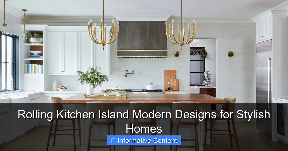 Rolling Kitchen Island Modern Designs for Stylish Homes