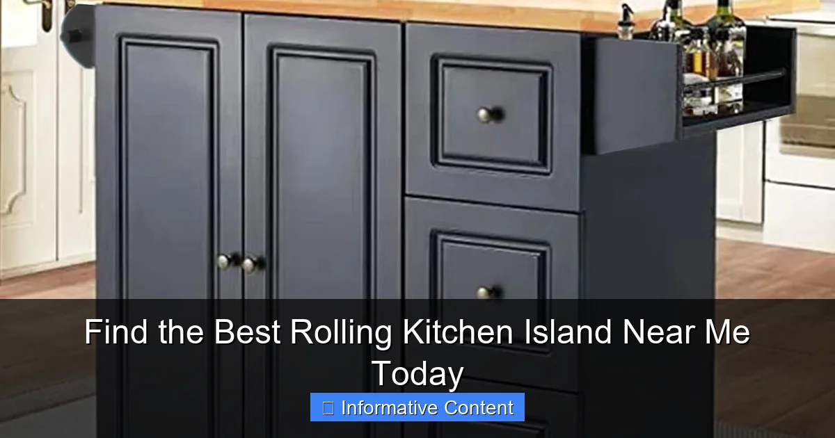 Find the Best Rolling Kitchen Island Near Me Today