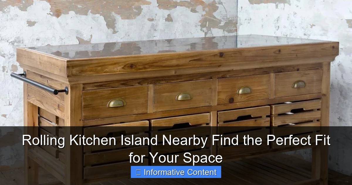 Rolling Kitchen Island Nearby Find the Perfect Fit for Your Space
