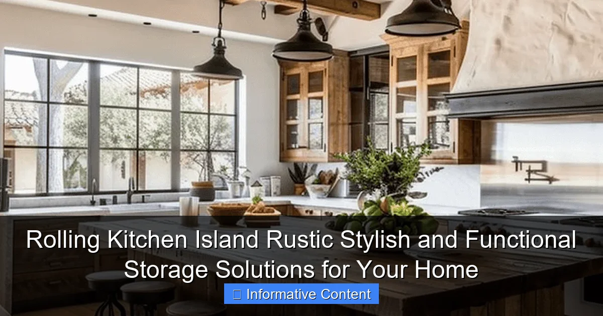 Rolling Kitchen Island Rustic Stylish and Functional Storage Solutions for Your Home