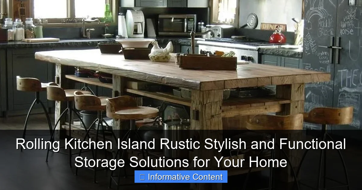 Rolling Kitchen Island Rustic Stylish and Functional Storage Solutions for Your Home