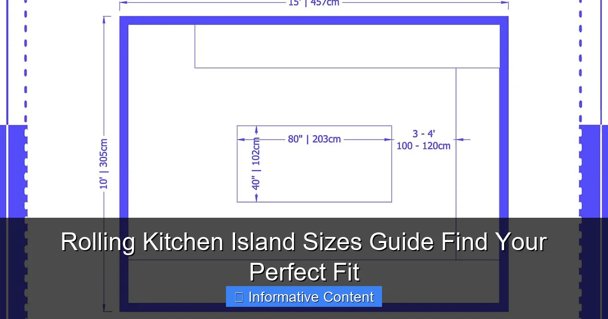 Rolling Kitchen Island Sizes Guide Find Your Perfect Fit