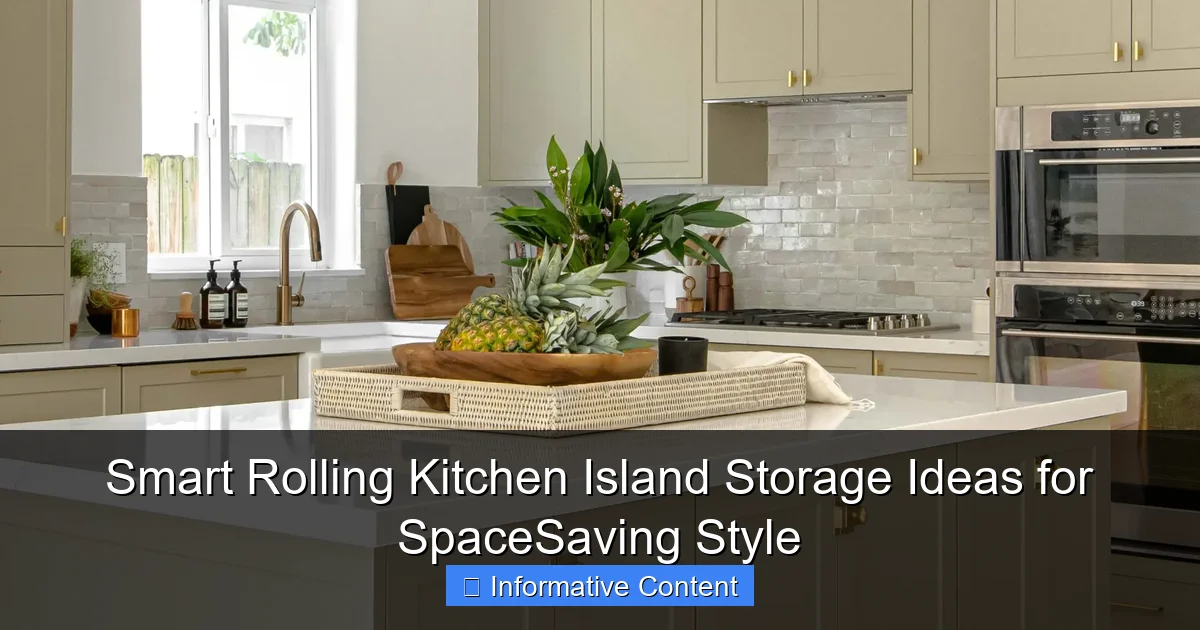 Smart Rolling Kitchen Island Storage Ideas for SpaceSaving Style