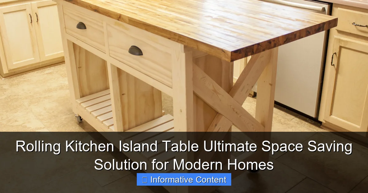 Rolling Kitchen Island Table Ultimate Space Saving Solution for Modern Homes