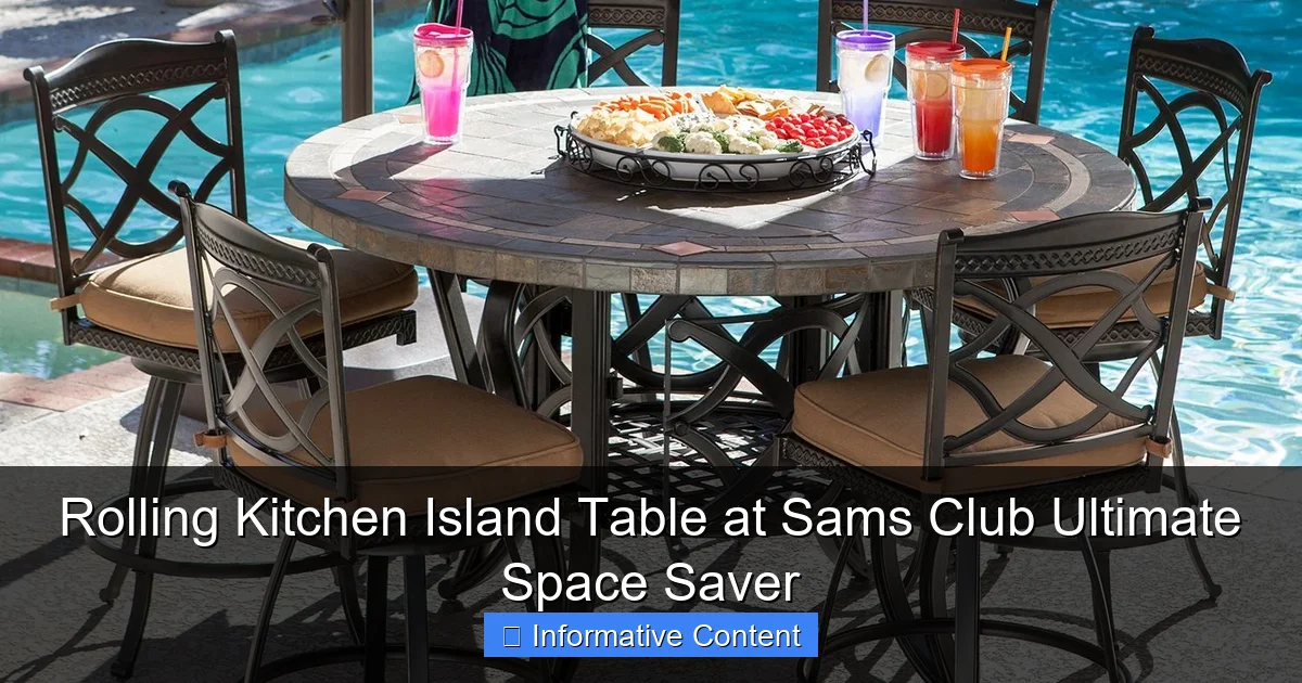 Rolling Kitchen Island Table at Sams Club Ultimate Space Saver