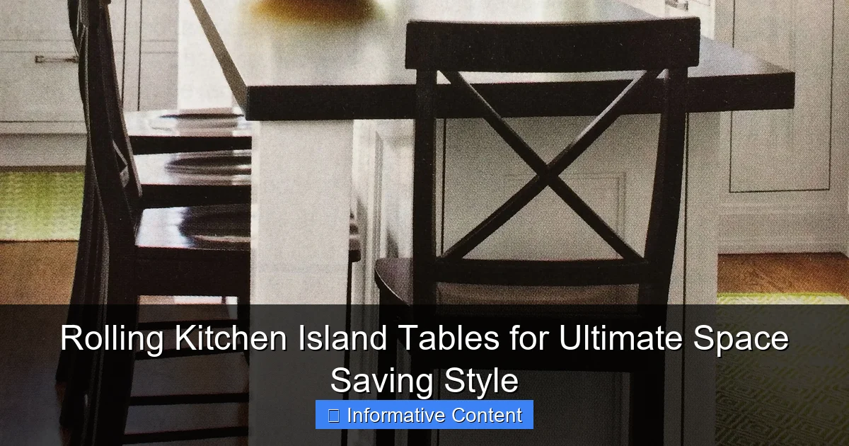 Rolling Kitchen Island Tables for Ultimate Space Saving Style