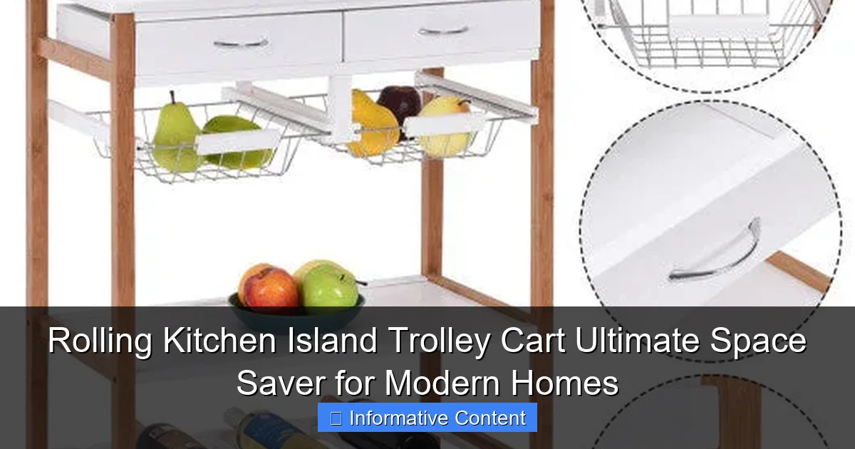 Rolling Kitchen Island Trolley Cart Ultimate Space Saver for Modern Homes