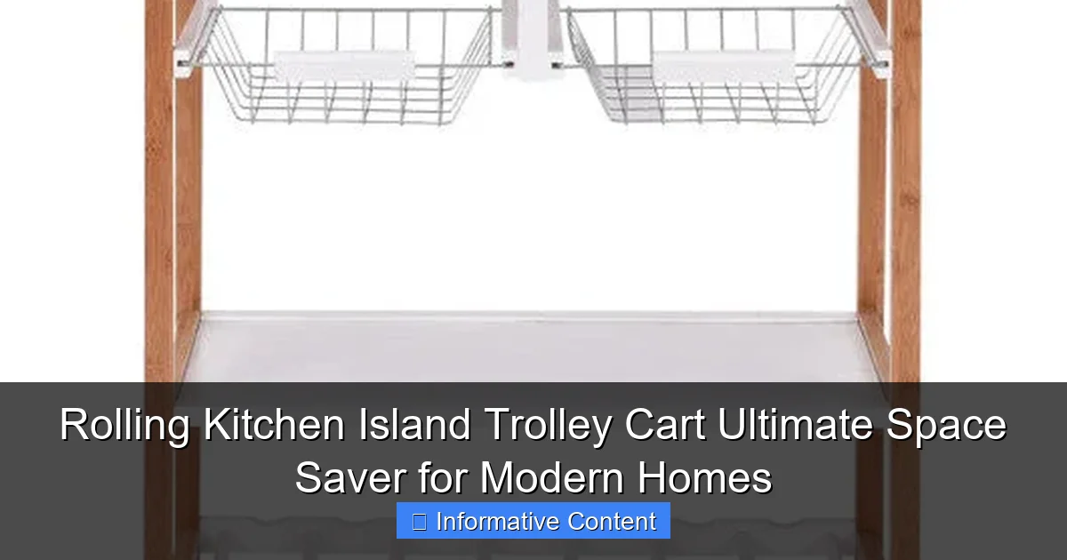 Rolling Kitchen Island Trolley Cart Ultimate Space Saver for Modern Homes