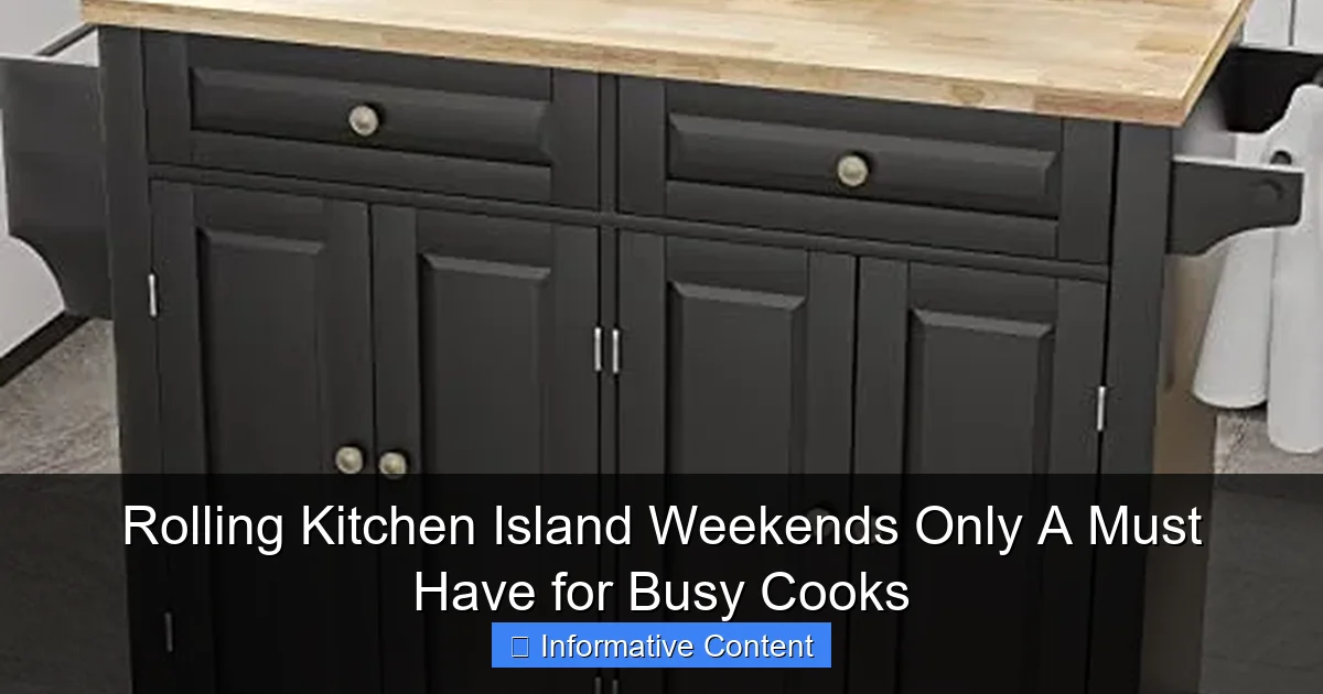 Rolling Kitchen Island Weekends Only A Must Have for Busy Cooks