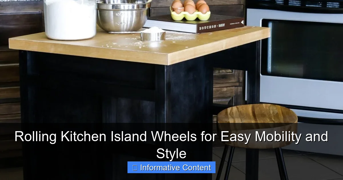 Rolling Kitchen Island Wheels for Easy Mobility and Style