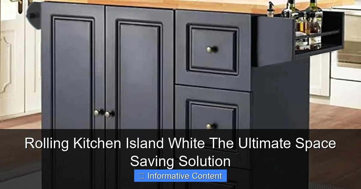 Rolling Kitchen Island White The Ultimate Space Saving Solution