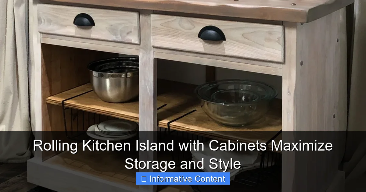 Rolling Kitchen Island with Cabinets Maximize Storage and Style