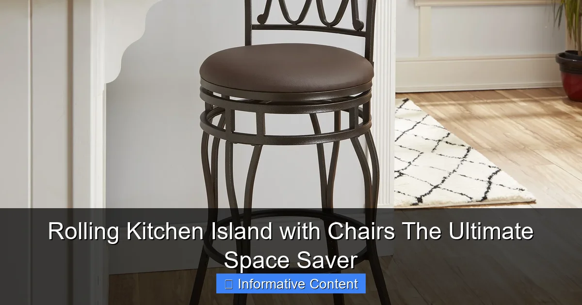 Rolling Kitchen Island with Chairs The Ultimate Space Saver