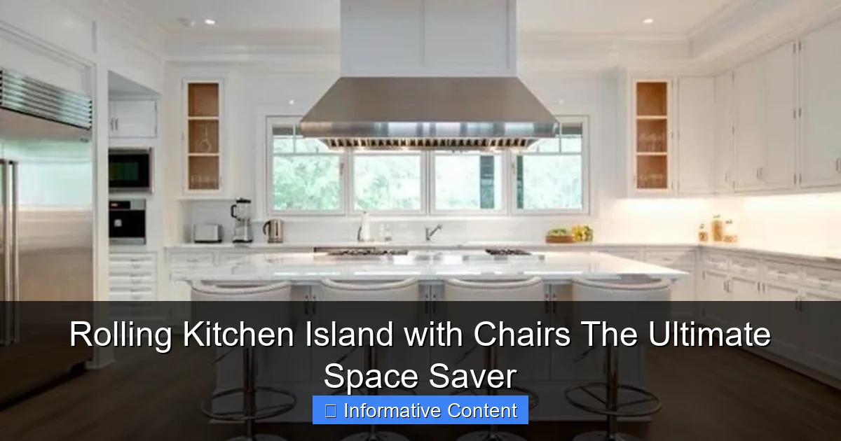 Rolling Kitchen Island with Chairs The Ultimate Space Saver