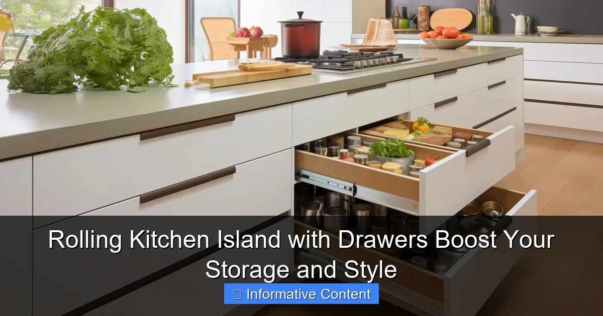 Rolling Kitchen Island with Drawers Boost Your Storage and Style