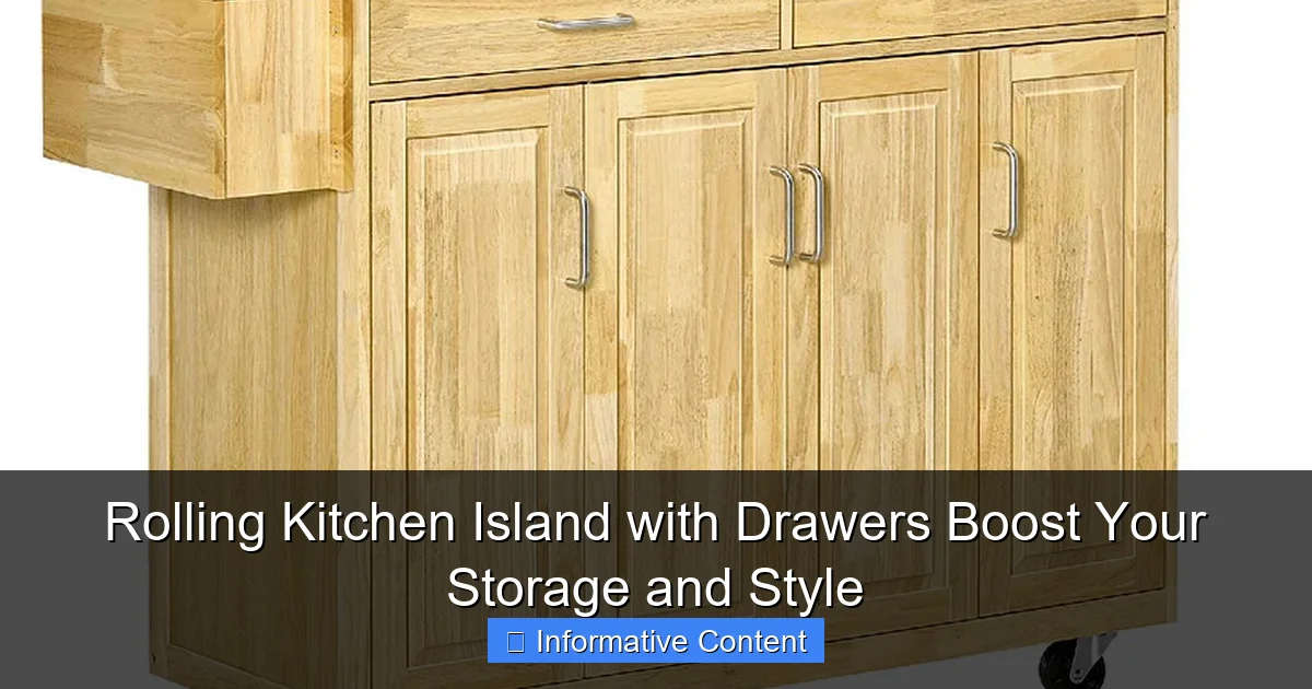 Rolling Kitchen Island with Drawers Boost Your Storage and Style