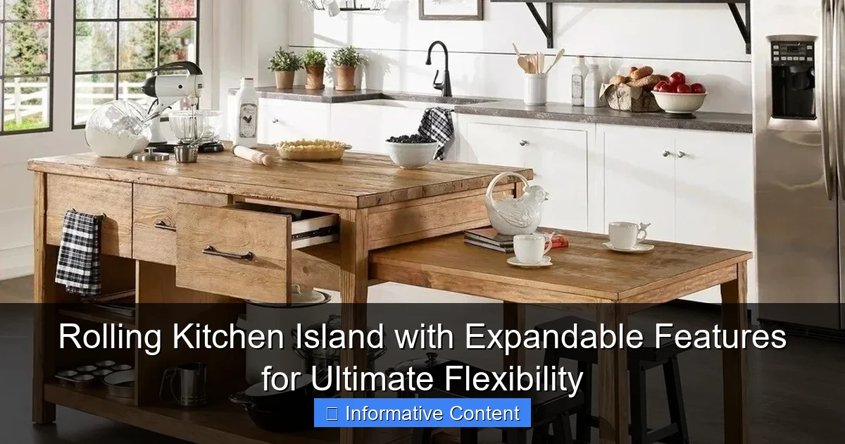 Rolling Kitchen Island with Expandable Features for Ultimate Flexibility