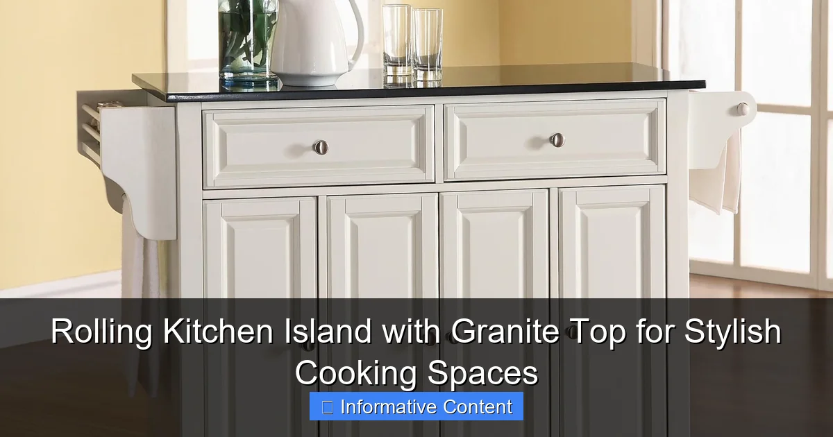Rolling Kitchen Island with Granite Top for Stylish Cooking Spaces