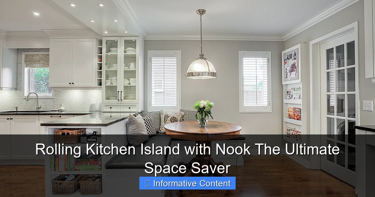 Rolling Kitchen Island with Nook The Ultimate Space Saver