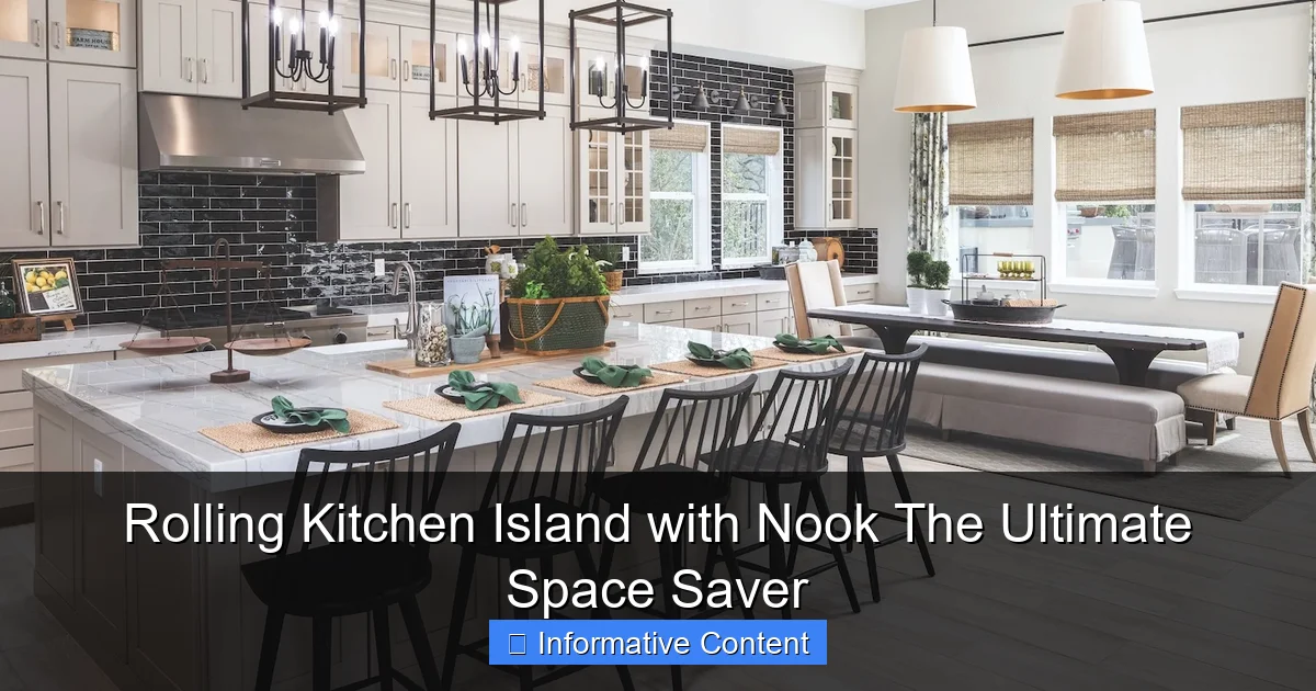 Rolling Kitchen Island with Nook The Ultimate Space Saver