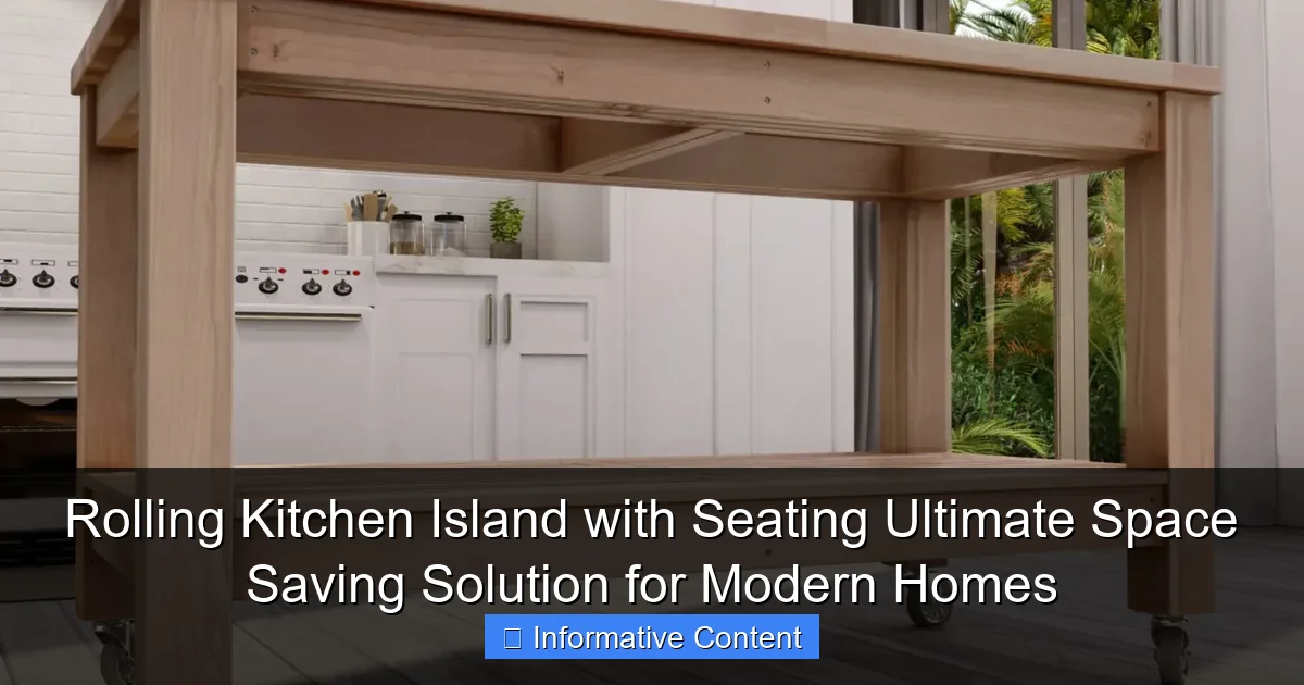 Rolling Kitchen Island with Seating Ultimate Space Saving Solution for Modern Homes