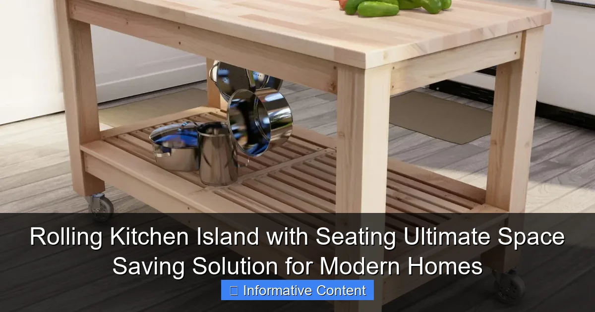 Rolling Kitchen Island with Seating Ultimate Space Saving Solution for Modern Homes