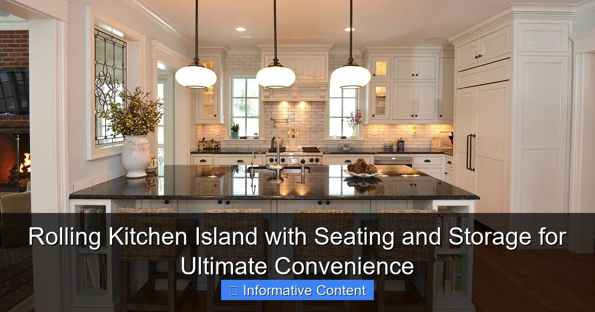 Rolling Kitchen Island with Seating and Storage for Ultimate Convenience