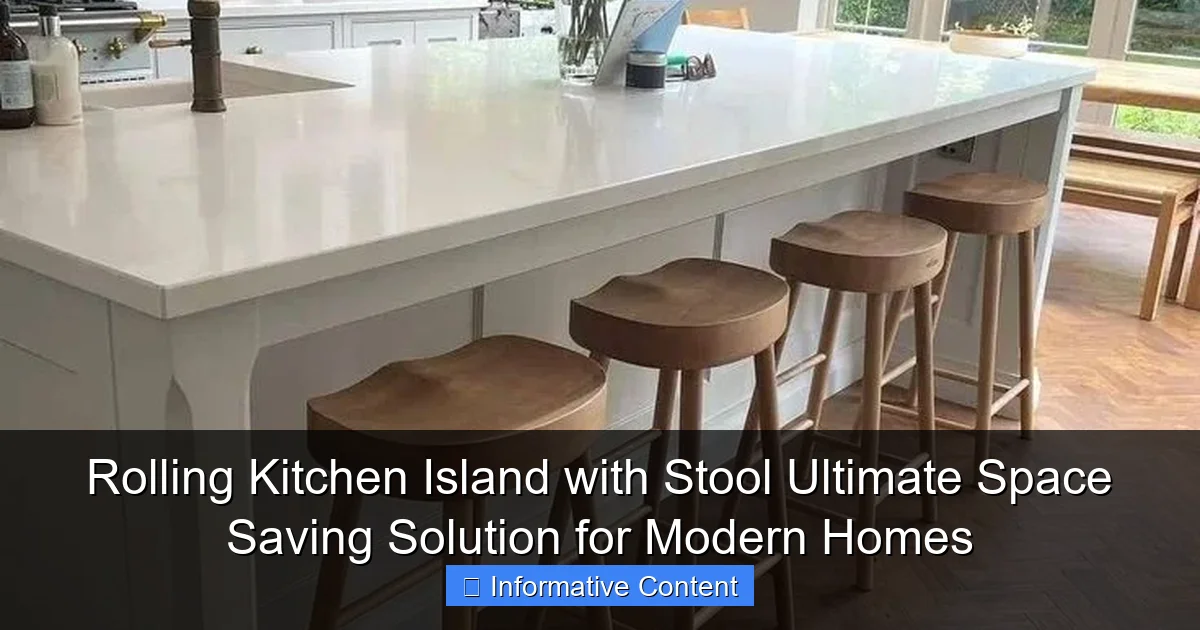 Rolling Kitchen Island with Stool Ultimate Space Saving Solution for Modern Homes