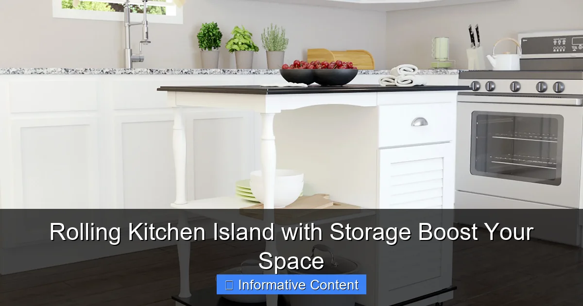 Rolling Kitchen Island with Storage Boost Your Space