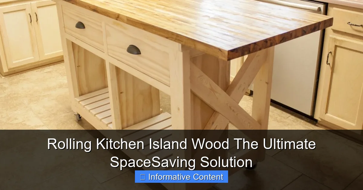 Rolling Kitchen Island Wood The Ultimate SpaceSaving Solution